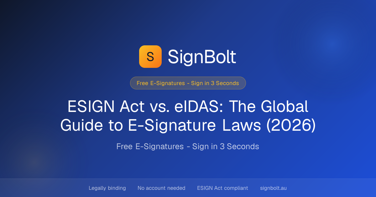 ESIGN Act vs. eIDAS: The Global Guide to E-Signature Laws (2026)